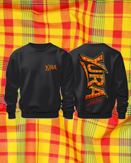 SWEAT-SHIRT YURA NOIR édition MADRAS